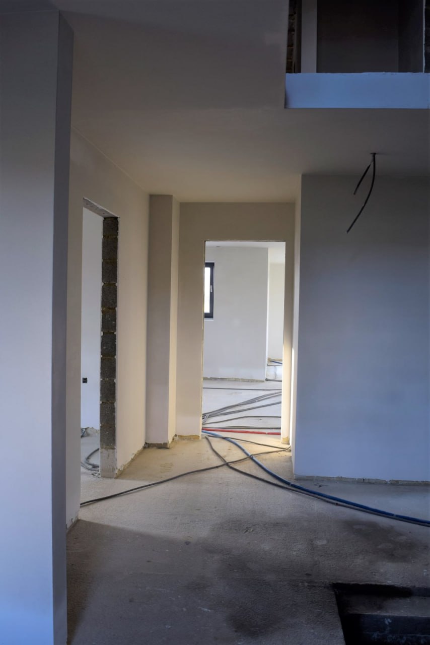 Plafonnage — vue en enfilade